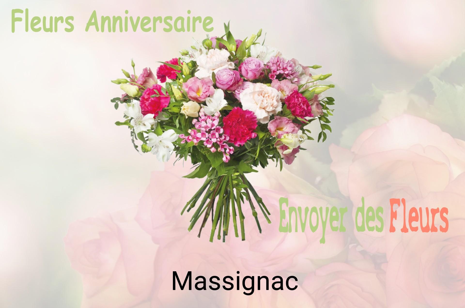Bouquet de fleurs d’anniversaire livré à Massignac