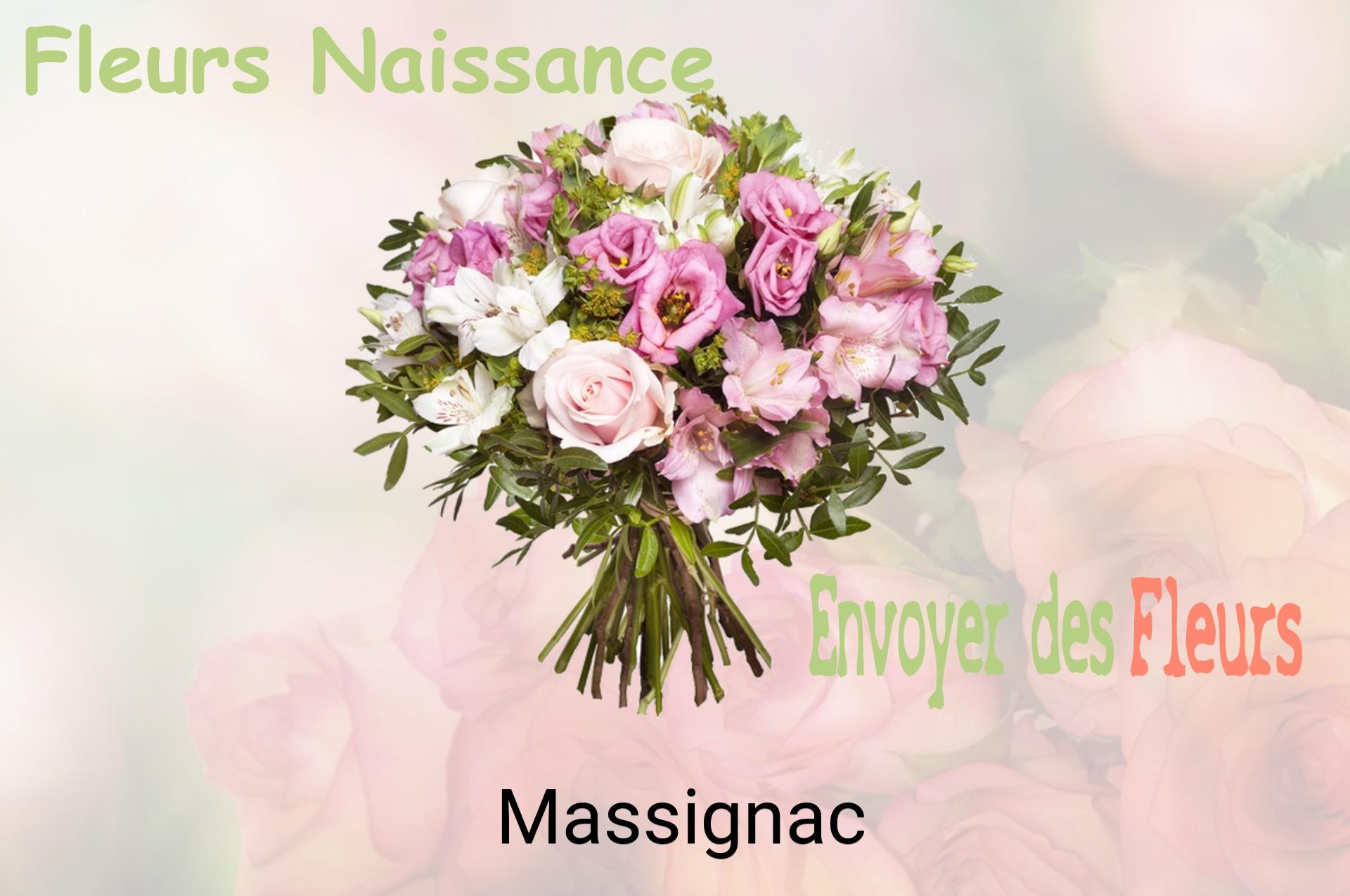 Bouquet de fleurs de naissance livré à Massignac